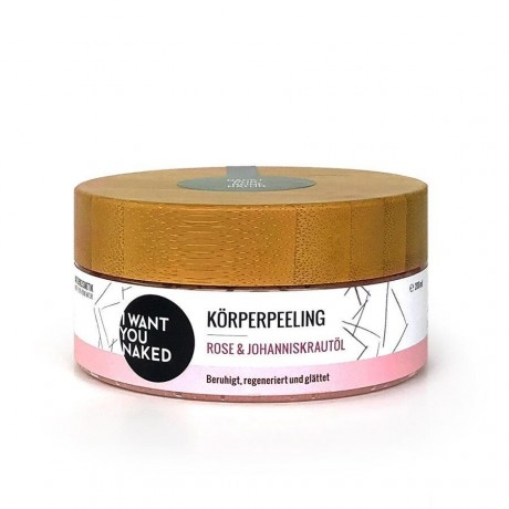 I WANT YOU NAKED Korperpeeling Rose & Johanniskrautol  Пилинг для тела с маслом розы и зверобоя