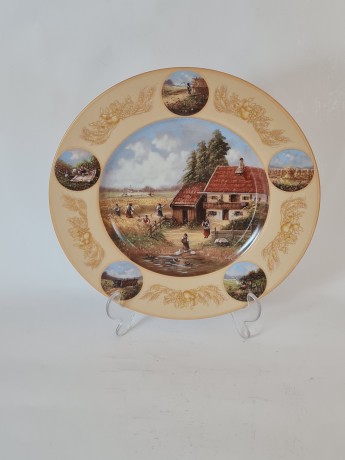 Seltmann Weiden Декоративная тарелка Jahresteller Kornernte, номерная 616, 25,5 см, Германия, 1989г.