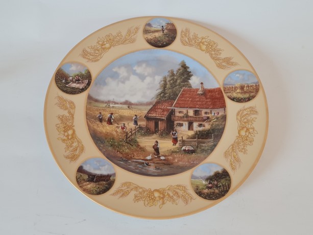 Seltmann Weiden Декоративная тарелка Jahresteller Kornernte, номерная 616, 25,5 см, Германия, 1989г.