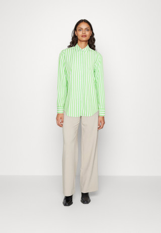 Tommy Hilfiger BANKER STP RELAXED Button-down blouse optic white/spring lime BANKER STP RELAXED Блузка на пуговицах оптический белый/весенний лайм