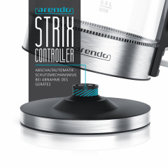 Arendo Arendo Wasserkocher, 1,7 l, 2200 W, Edelstahl Glas, Cool-Touch-Griff, Uberhitzungs- Trockengehschutz Чайник Arendo, 1,7 л, 2200 Вт, стекло из нержавеющей стали, ручка Cool Touch, защита от перегрева и выкипания.