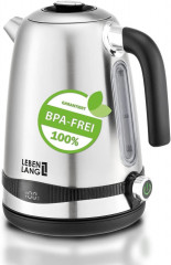 Lebenlang Lebenlang Wasserkocher Edelstahl mit Digitalanzeige, Temperatur frei wahlbar Digital, Automatik, 1.7 l, 2200,00 W, Touch + Stufenlose Temperatureinstellung fur TEE Babynahrung uvw.  Чайник на всю жизнь из нержавеющей стали с цифровым дисплеем, с