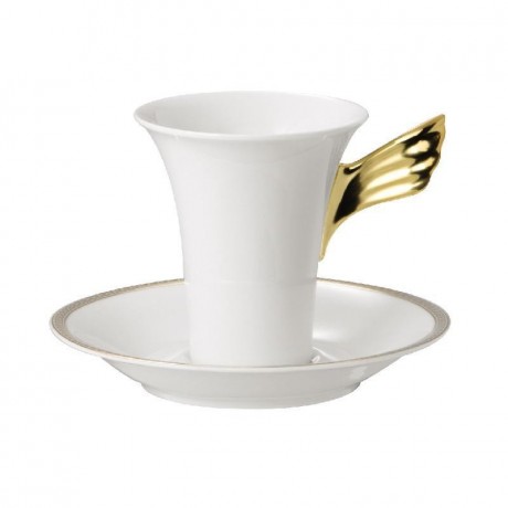 Rosenthal meets Versace Rosenthal Versace Ikarus Medaillon Meandre d?Or Kaffeetasse 2-tlg. 0,18 L Кофейная чашка Rosenthal Versace Ikarus M?daillon M?andre d"Or, 2 шт. 0,18 л