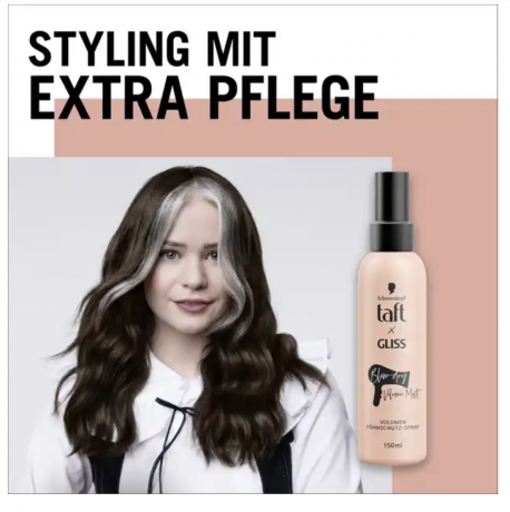 Taft Fohnschutz-Spray Taft x Gliss Blow Dry Volume Mist, Термозащитный спрей для волос с эффектом объема, 150мл