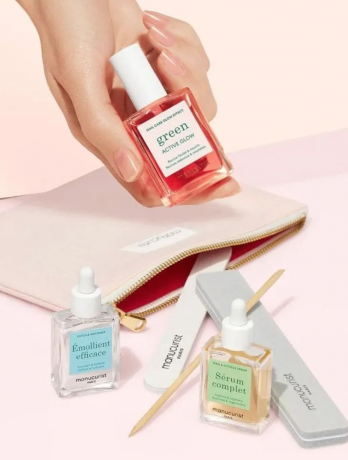 Manucurist Glow Manicure Set, Набор для сияющего маникюра 6 предметов, уход и глянцевый финиш