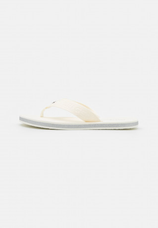 Tommy Hilfiger GLITTER WRAP BEACH T-bar sandals ecru GLITTER WRAP BEACH Сандалии с Т-образной перемычкой экрю