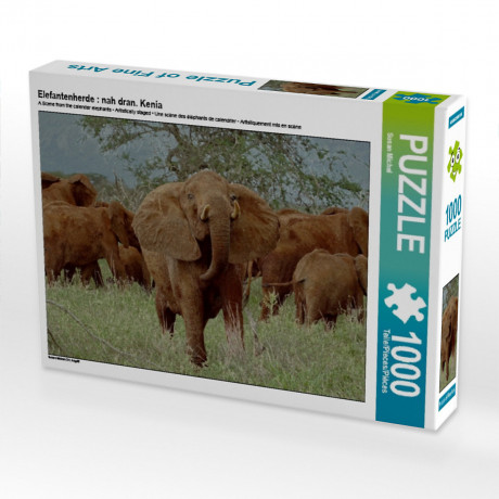 CALVENDO Puzzle CALVENDO Puzzle Elefantenherde : nah dran. Kenia Пазл CALVENDO Пазл стадо слонов: крупным планом. Кения