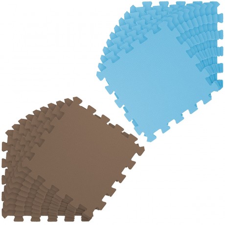 LittleTom Puzzlematte Uni Hellblau Braun 20 Teile Коврик-пазл Uni голубой коричневый 20 деталей