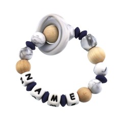 elefantasie Beissring Marmor personalisiert mit Namen Персонализированный мраморный прорезыватель с именем