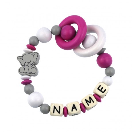 elefantasie Greifling Kleiner Elefant personalisiert mit Namen Игрушка для захвата слоненка