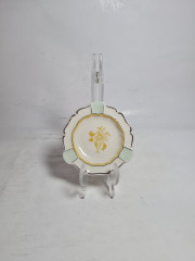 Пепельница винтажная Elfenbein Bavaria с цветочным декором, фарфор, 10,5 x 1,5 см, Германия, 1960-70гг.