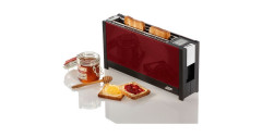 ritter ritter Langschlitz-Toaster volcano 5 rot/schwarz, 950 Watt, fur 2 Scheiben Toast  rot/schwarz Тостер Ritter Volcano 5 с длинными слотами, красный/черный, 950 Вт, на 2 ломтика тостов