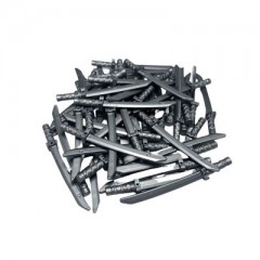 LEGO LEGO Katana Schwert Silber - Flat Silver Weapon 21459 NEU - 50x LEGO Katana Sword Silver — плоское серебряное оружие 21459 NEW — 50x