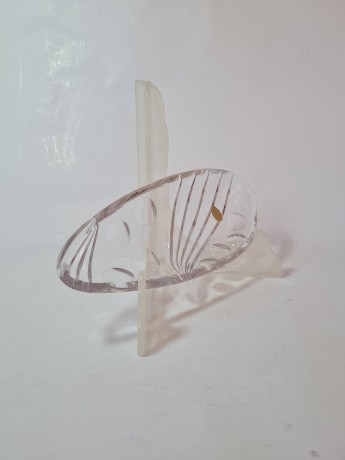 Тарелка для фруктов винтажная ECHT, хрусталь, 23 х 10 см, Германия 1970-80гг.