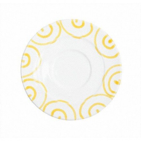 Gmundner Keramik Gmundner Keramik Gelbgeflammt Kaffee-Untertasse Gourmet d: 16 cm Gmundner Ceramics Кофейное блюдце с желтым пламенем Gourmet d: 16 см
