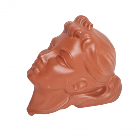 Панно декоративное винтажное Wormser Terra Sigillata / Barbel"Лицо женщины", керамика, 20 х 18 см, Германия, 1970-80гг.