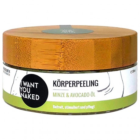 I WANT YOU NAKED Korperpeeling Minze & Avocado-Ol  Пилинг для тела с маслом мяты и авокадо