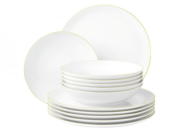 Seltmann Weiden Seltmann Weiden Tafelservice 12-tlg. LIBERTY GOLDRAND Weiss Сервиз Seltmann Weiden 12 предм. ЛИБЕРТИ ЗОЛОТОЙ ОБОД