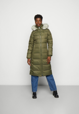 Tommy Hilfiger TYRA MAXI Down coat army green TYRA MAXI Пуховик Армейский Зеленый