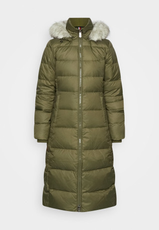 Tommy Hilfiger TYRA MAXI Down coat army green TYRA MAXI Пуховик Армейский Зеленый