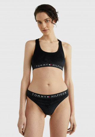 Tommy Hilfiger VELOUR Thong black ВЕЛОР стринги черный