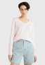 Tommy Hilfiger FLAG V-NECK  Jumper pastel pink ФЛАГ V-ОБРАЗНЫЙ ВЫРЕЗ джемперы пастельно-розовый