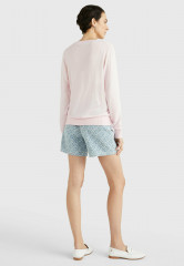 Tommy Hilfiger FLAG V-NECK  Jumper pastel pink ФЛАГ V-ОБРАЗНЫЙ ВЫРЕЗ джемперы пастельно-розовый