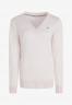 Tommy Hilfiger FLAG V-NECK  Jumper pastel pink ФЛАГ V-ОБРАЗНЫЙ ВЫРЕЗ джемперы пастельно-розовый