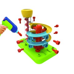 Edu-Toys Kugelbahn Bausatz mit elektrischer Hebeschraube Комплект шариковых направляющих с электрическим домкратом