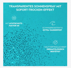 Nivea UV Dry Protect Sport Transparentes Spray LSF 50  UV Dry Protect Sport Прозрачный спрей SPF 50