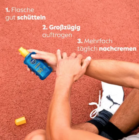 Nivea UV Dry Protect Sport Transparentes Spray LSF 50 UV Dry Protect Sport Прозрачный спрей SPF 50