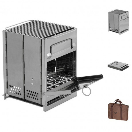FoxOutdoor FoxOutdoor Feuerstelle 33691B Raketenofen klein silber FoxOutdoor костровая яма 33691B ракетная печь маленькая серебристая