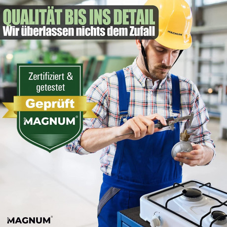 Magnum Wave Magnum Wave Gaskocher MAGNUM Trio 3- Flammiger Campingkocher, (Camping-Set, 1-St., Ideal fur Camping und Angeln), Gaskocher Trio inkl. Gasschlauch Campingkocher  Газовая плита Magnum Wave MAGNUM Trio походная печь с 3 пламенем, (походный набор