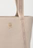 Tommy Hilfiger Tote bag feather white / oatmilk mix Сумка смесь овсяного молока с белым пером