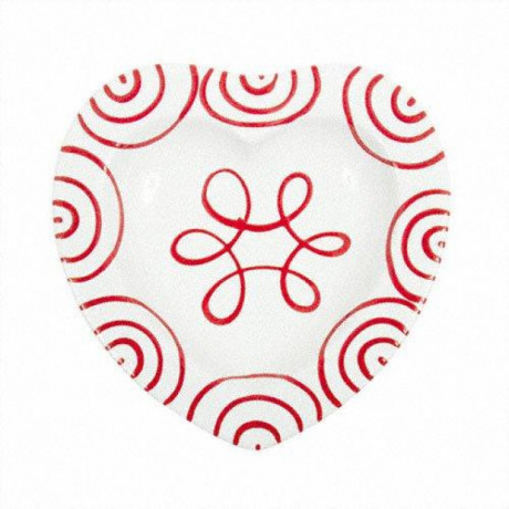 Gmundner Keramik Gmundner Keramik Rotgeflammt Herzschale d: 10 cm / h: 2,4 cm Чаша Gmundner из керамики с пламенным красным сердцем d: 10 см / высота: 2,4 см