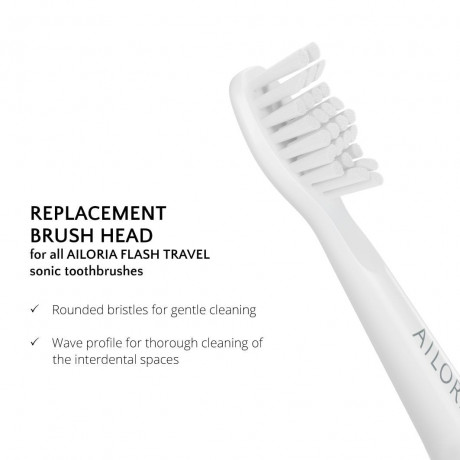 Ailoria Ersatzburstenkopfe Weiss 6er Set 1 Stk. Сменные насадки белого цвета, набор из 6 шт.