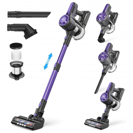 REDOM REDOM Akku-Handstaubsauger Handstaubsauger Autostaubsauger Staubsauger Bodenstaubsauger Kabellos, 2 in 1 12000Pa 13200mA-Akku fur Wohnungen Auto + LED Licht  Беспроводной ручной пылесос REDOM, ручной пылесос, автомобильный пылесос, пылесос для пола,