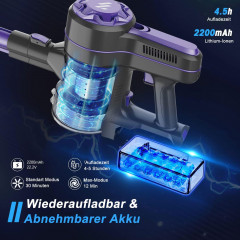 REDOM REDOM Akku-Handstaubsauger Handstaubsauger Autostaubsauger Staubsauger Bodenstaubsauger Kabellos, 2 in 1 12000Pa 13200mA-Akku fur Wohnungen Auto + LED Licht  Беспроводной ручной пылесос REDOM, ручной пылесос, автомобильный пылесос, пылесос для пола,