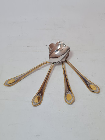 Набор ложек для сахара винтажный Solingen, 4шт х 15см, Германия, 1970-80гг.