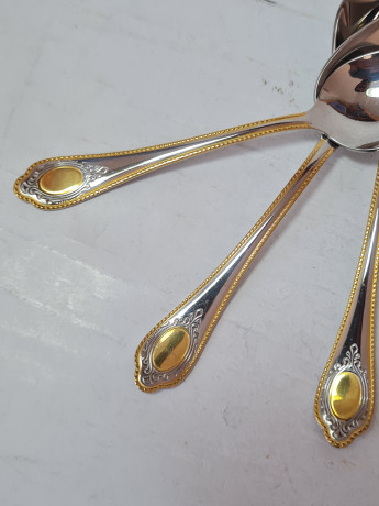 Набор ложек для сахара винтажный Solingen, 4шт х 15см, Германия, 1970-80гг.