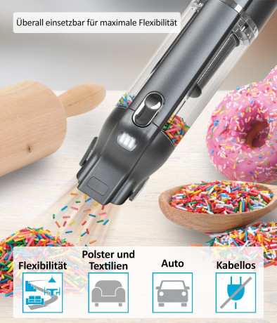 Genius Genius Akku-Handstaubsauger INVICTUS ONE 3.0e Deluxe-Set 22-tlg. Bodenstaubsauger Kabellos, 120,00 W, beutellos HEPA Filter fur Auto Zuhause, 15000 Pa LED Licht Ladestation Soft Textilburste fur Teppich Tierhaar  Беспроводной ручной пылесос Genius 