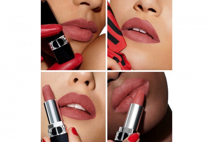 DIOR ROUGE DIOR Kollektion nachfüllbarer Lippenstifte Коллекция многоразовых помад, Цвета от кутюр и цветочный уход за губами, 5 шт.