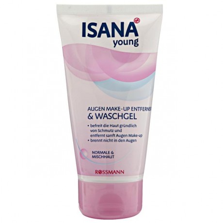 ISANA Augen Make-up Entferner & Waschgel  Гель для умывания и снятия макияжа с глаз для нормальной и комбинированной кожи 150 г