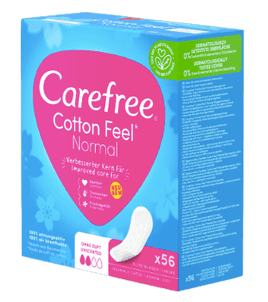 Carefree Slipeinlage Cotton Feel Normal 56 St, Прокладки ежедневные Cotton Normal 56 шт, 2 упаковки (112 шт)