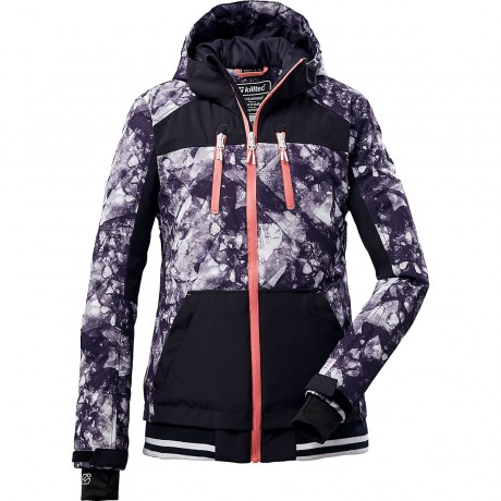 killtec Skijacke KSW 48 GRLS SKI JCKT mit Kapuze fur Madchen (recycelt) KSW 48 GRLS SKI JCKT лыжная куртка с капюшоном для девочек (переработанная)