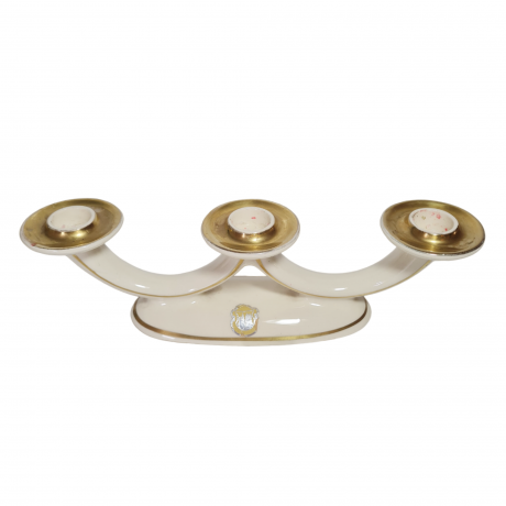 Подсвечник винтажный Limburg Dom Keramik на 3 свечи, фарфор, 27.5 см, Германия, 1970-80гг.