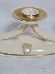 Подсвечник винтажный Limburg Dom Keramik на 3 свечи, фарфор, 27.5 см, Германия, 1970-80гг.