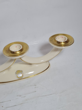 Подсвечник винтажный Limburg Dom Keramik на 3 свечи, фарфор, 27.5 см, Германия, 1970-80гг.