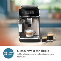 Philips Philips Kaffeevollautomat EP2336/40 2300 Series, 4 Kaffeespezialitaten, mit LatteGo-Milchsystem, Schwarz verchromt  Полностью автоматическая кофемашина Philips EP2336/40 серии 2300, 4 сорта кофе, с молочной системой LatteGo, отделка ерным хромом
