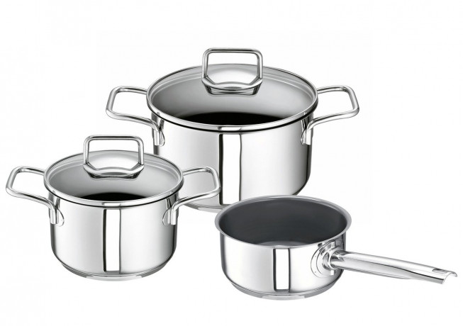 Schulte-Ufer Schulte-Ufer Topfset 3-tlg. ECO POWER silber Набор горшков Schulte-Ufer 3 шт. ЭКО СИЛА